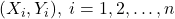 (X_i,Y_i), \; i=1,2,\dots,n