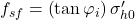 {f_{sf}} = \left( {\tan {\varphi _i}} \right){\sigma '_{h0}}