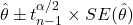 \[\hat{\theta} \pm t^{\alpha/2}_{n-1} \times SE (\hat{\theta})\]