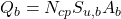 {Q_b} = {N_{cp}}{S_{u,b}}{A_b}