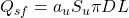 {Q_{sf}} = {a_u}{S_u}\pi DL