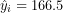 \^y_i = 166.5