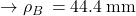 \to {\rho _B}\, = 44.4{\rm{\:mm}}