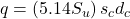 q = \left( {5.14{S_u}} \right){s_c}{d_c}