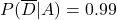 P(\overline D|A) = 0.99