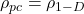 {\rho _{pc}} = {\rho _{1 - D}}