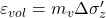 {\varepsilon _{vol}} = {m_v}\Delta {\sigma '_z}