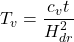 {T_v} = \dfrac{{{c_v}t}}{{H_{dr}^2}}