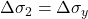 \Delta {\sigma _2} = \Delta {\sigma _y}