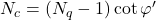 {N_c} = \left( {{N_q} - 1} \right)\cot \varphi '