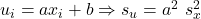 u_i = ax_i + b \Rightarrow s_u = a^2\ s_x^2