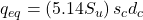 {q_{eq}} = \left( {5.14{S_u}} \right){s_c}{d_c}