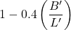 1 - 0.4\left( {\dfrac{{B'}}{{L'}}} \right)