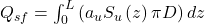 {Q_{sf}} = \int_0^L {\left( {{a_u}{S_u}\left( z \right)\pi D} \right)dz}