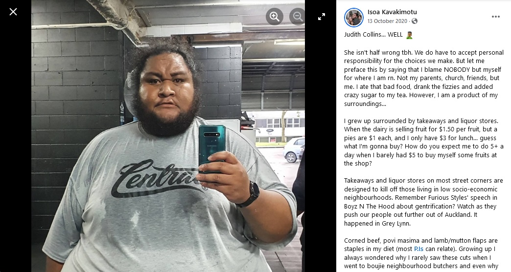 A screen grab from Isoa Kavakimotu’s Facebook post.