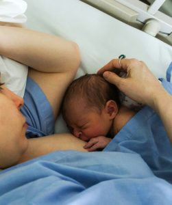 Image of baby breastfeeding