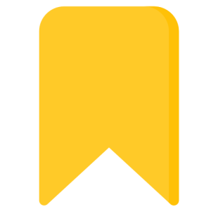 Icon of a yellow bookmark.