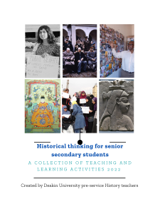 Historical thinking for senior secondary students: A collection of teaching and learning activities 2022 book cover