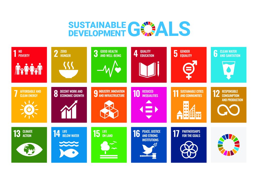 Pictorial representation of the 17 UN Sustainable Development Goals