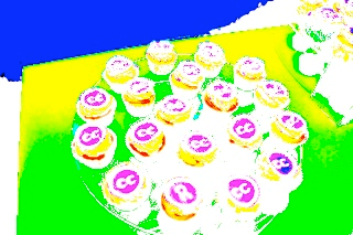 Photograph of cupcakes with filter effect