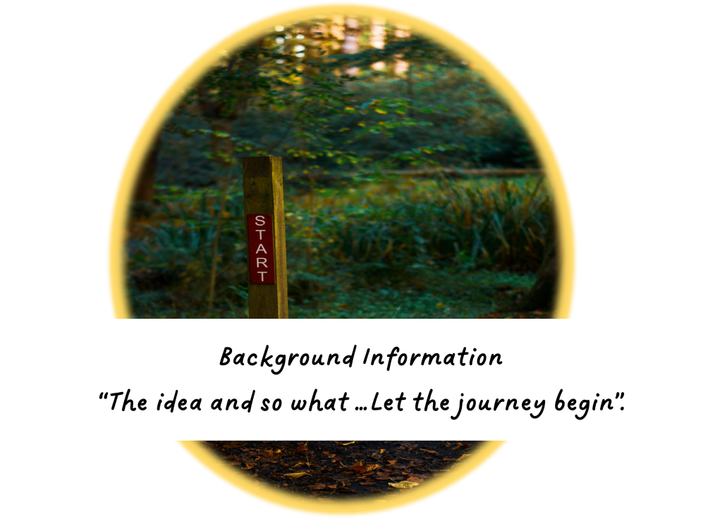 Banner: "Background information: the idea and so what... let the journey begin."