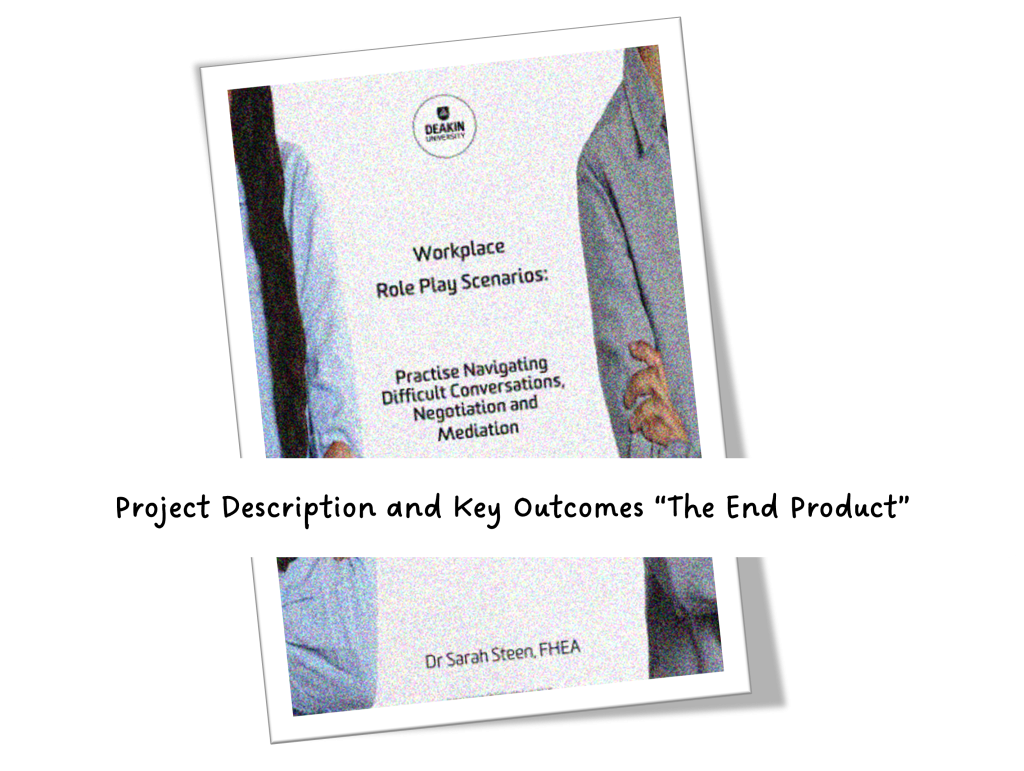 Banner: "Project description and key outcomes: the end product"