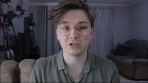 Example of presenter face in full light