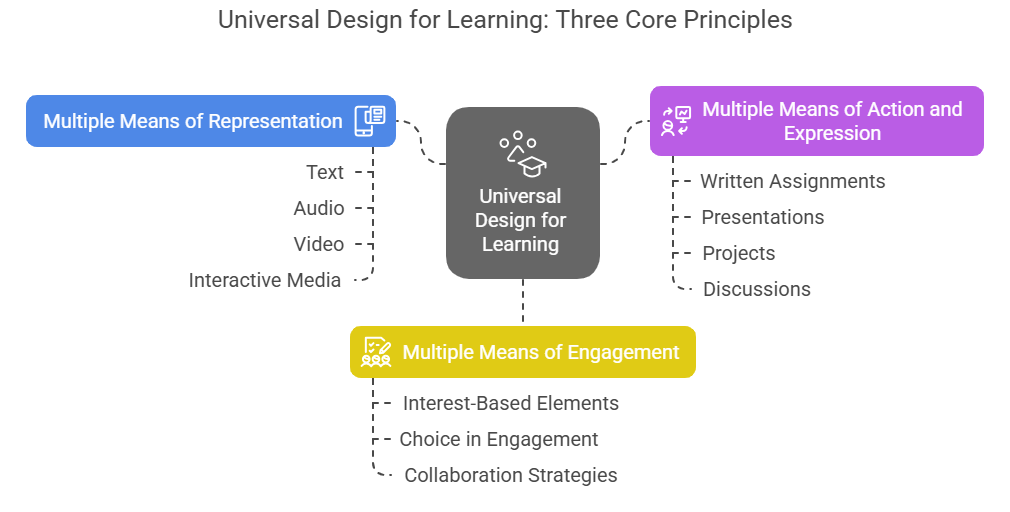 Three core principles of UDL
